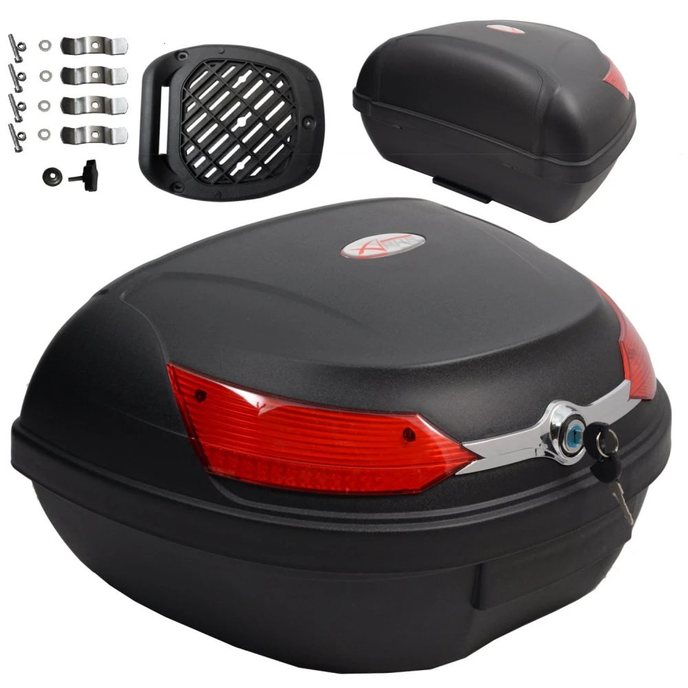 08018 Černý univerzální moto kufr na skútr 46 L na 2 helmy