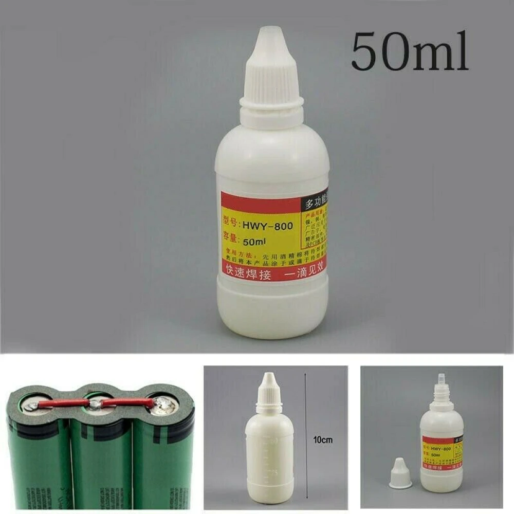Detalle del ácido para facilitar la soldadura HLY-800 50ml