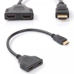 HDMI adaptér samec na 2 výstupy HDMI samice splitter satkit