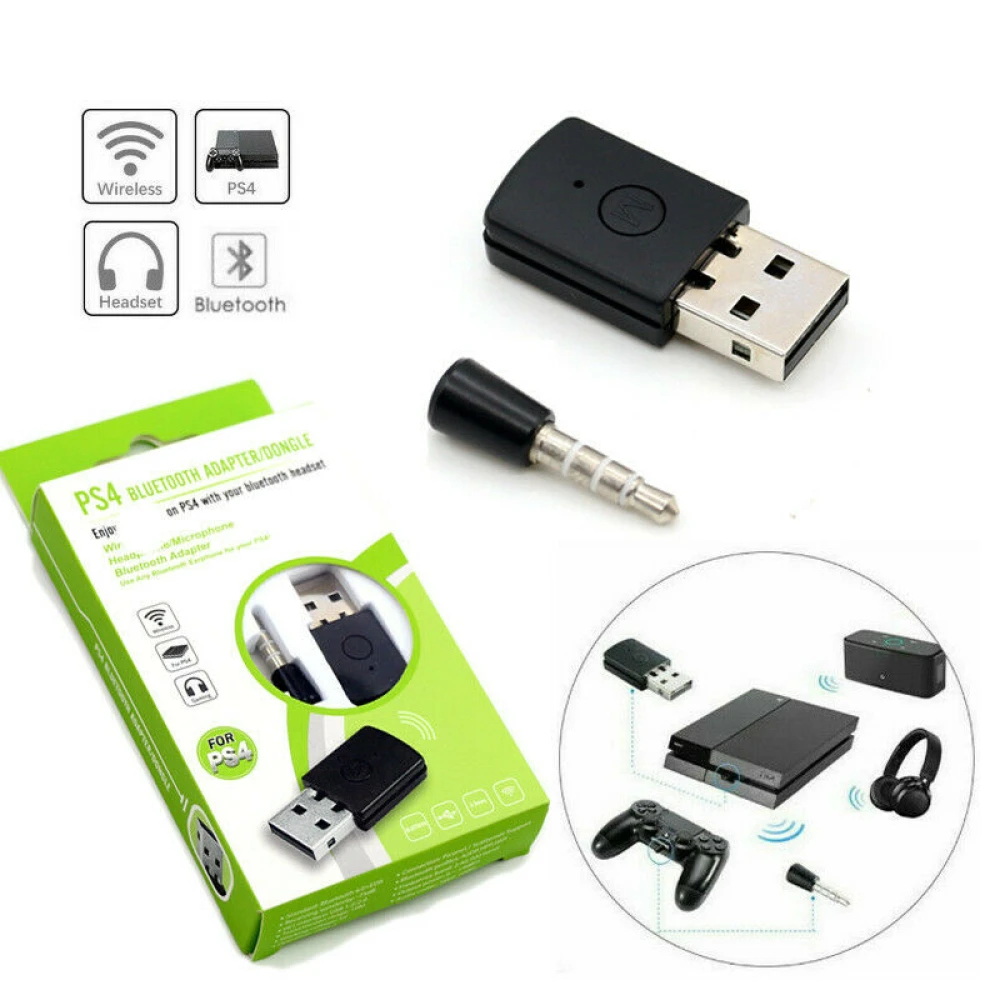 Bluetooth USB adaptér pro sluchátka k PS4 s bezdrátovým mikrofonem 4.0
