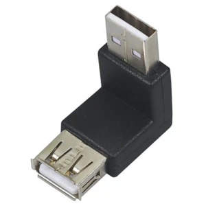 USB adaptér samec na USB samice 90° pro kompaktní a bezpečné zapojení
