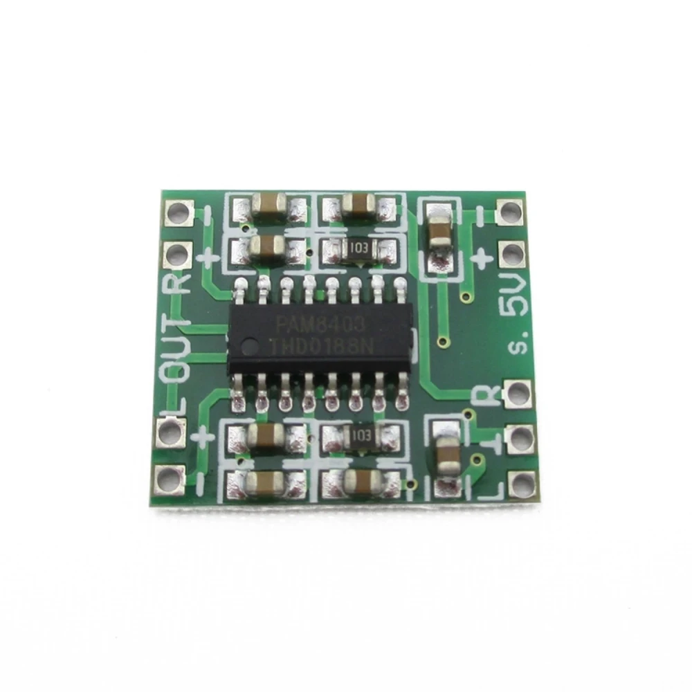 Stereo zesilovač PAM8403 3W + 3W pro Arduino a mikrokontroléry