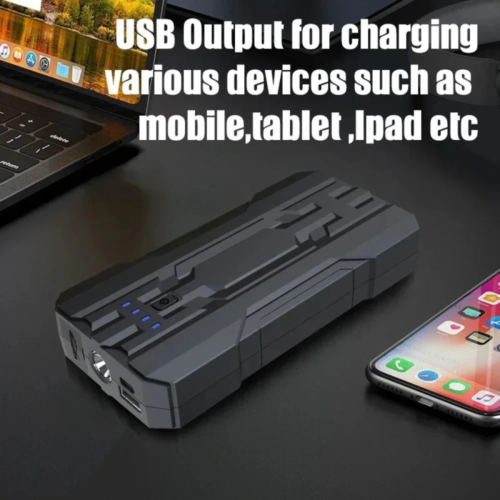 Startér autobaterie 8000mAh Jumpstarter S301 kompaktní a bezpečný s LED SOS svítilnou