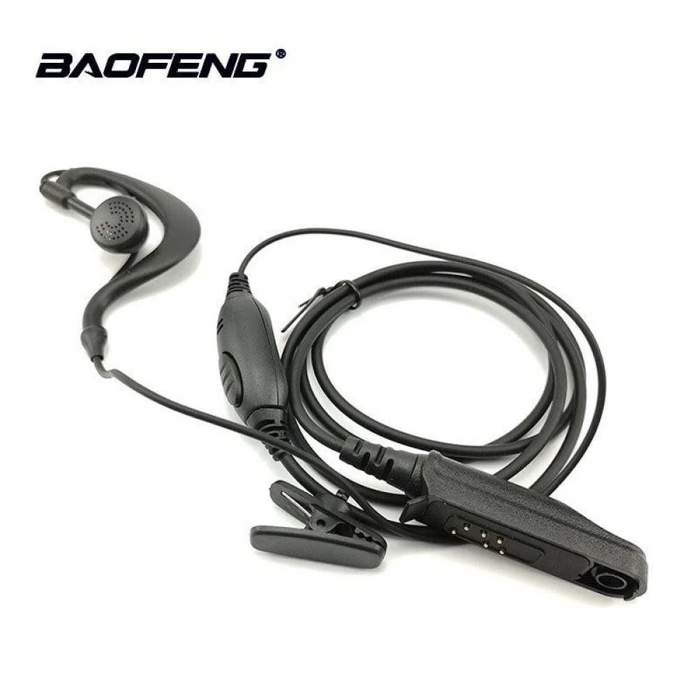 Vista lateral del auricular PTT impermeable para Baofeng UV-9R Plus