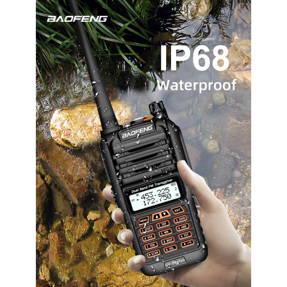 Baofeng UV9R Plus vysílačka s dlouhým dosahem a 160 kanály VHF/UHF