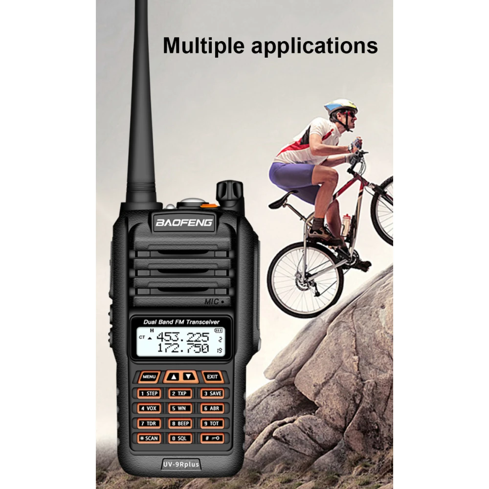 Baofeng UV9R Plus vysílačka s dlouhým dosahem a 160 kanály VHF/UHF