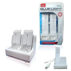 Nabíjecí stanice Wii Remote pro 2 ovladače s dobíjecí baterií a dvojitou stanicí