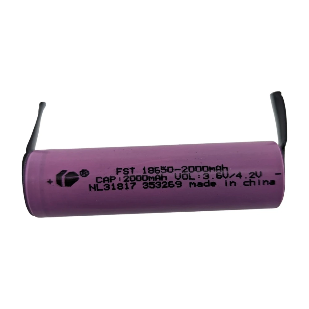 Baterie 18650 2000mAh se svorkou pro pájení – vysoká kapacita a výdrž