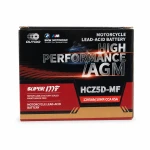 Motocyklová Baterie AGM 12V 5Ah OUTDO HCZ5D-MF - Kompatibilní Yuasa YTZ7S-BS / GTZ7S / ETZ5L-BS