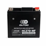 Motocyklová baterie AGM 12V 6Ah OUTDO HCZ7D-MF - Kompatibilní Yuasa YTZ7S-BS / GTZ7S / ETZ7S