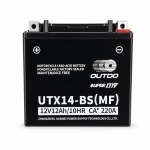 Motobaterie AGM 12V 12Ah OUTDO UTX14-BS(MF) - Kompatibilní Yuasa YTX14-BS / GTX14-BS / ETX14-BS