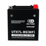 Motobaterie AGM 12V 7Ah OUTDO UTX7L-BS(MF) - Kompatibilní Yuasa YTX7L-BS / GTX7L-BS / ETX7L-BS