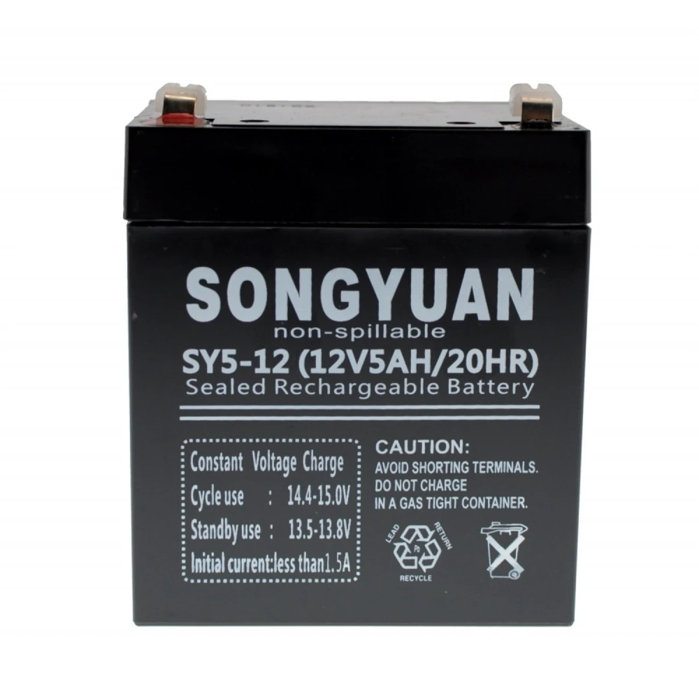Nabíjecí uzavřená olověná baterie 12V 5Ah SY5-12 pro UPS, SAI a elektrickou koloběžku
