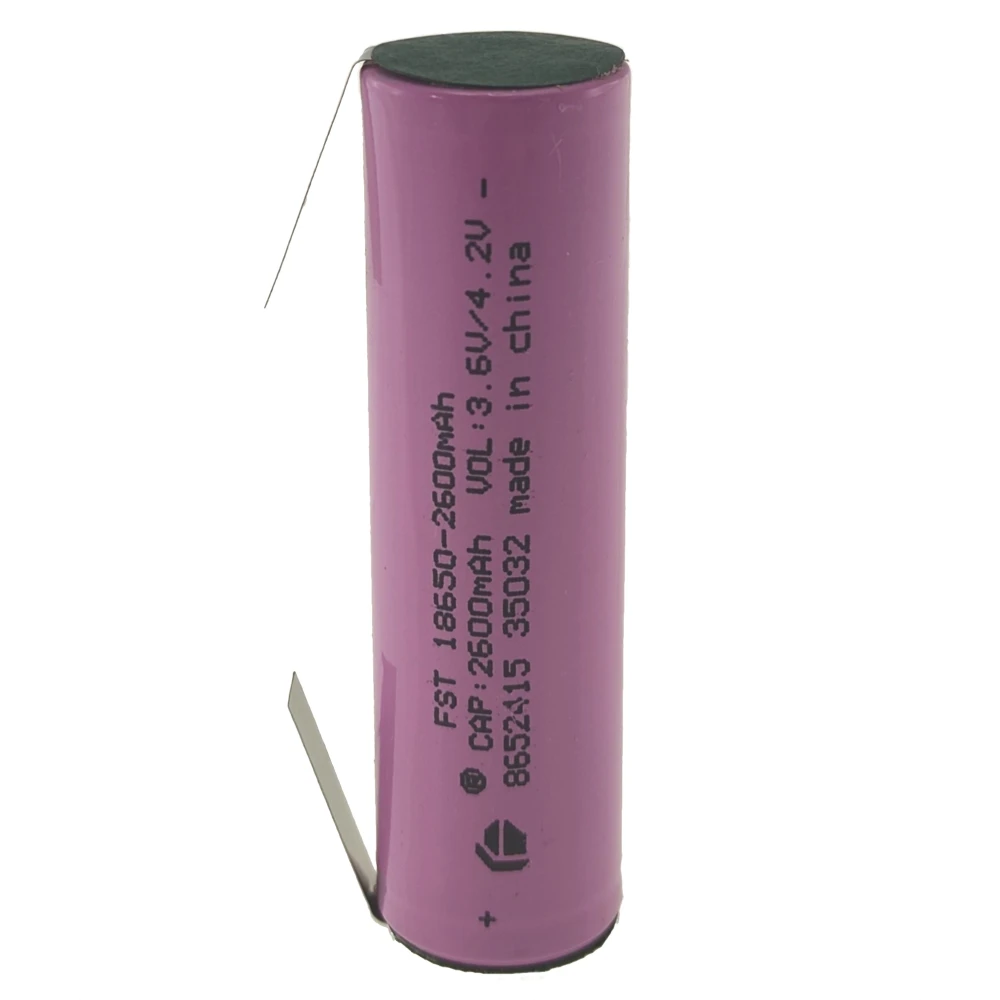 Vysoce kvalitní nabíjecí baterie 18650 2600mAh 3,7V s pájecími vývody