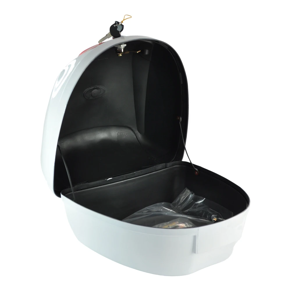 Univerzální moto kufr 28L bílý - top case na 1 helmu