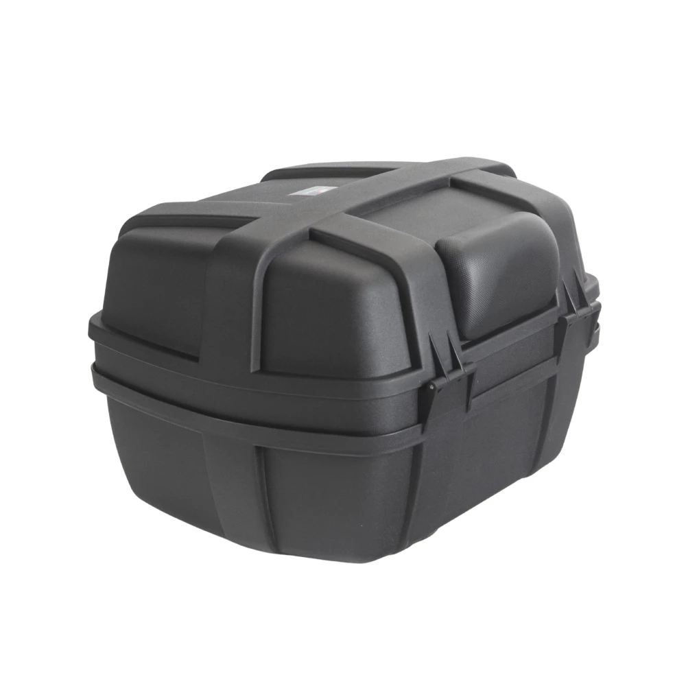 Detalle de la cerradura y reflectantes del baúl portacascos 39L YM-0839