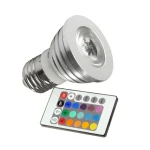 LED žárovka RGB E27 3W s dálkovým ovládáním pro všestranné osvětlení