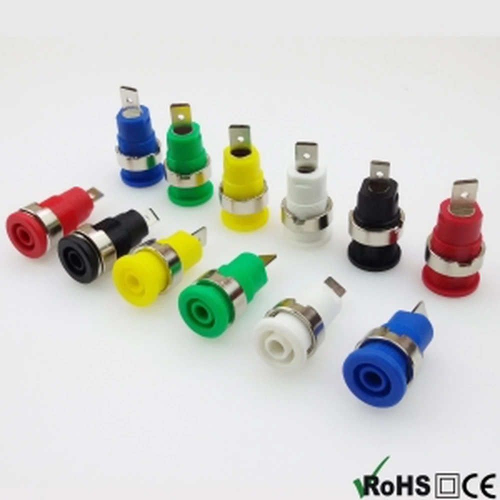 BS4302 Pack 2 4mm zásuvné svorky červená-černá pro panely