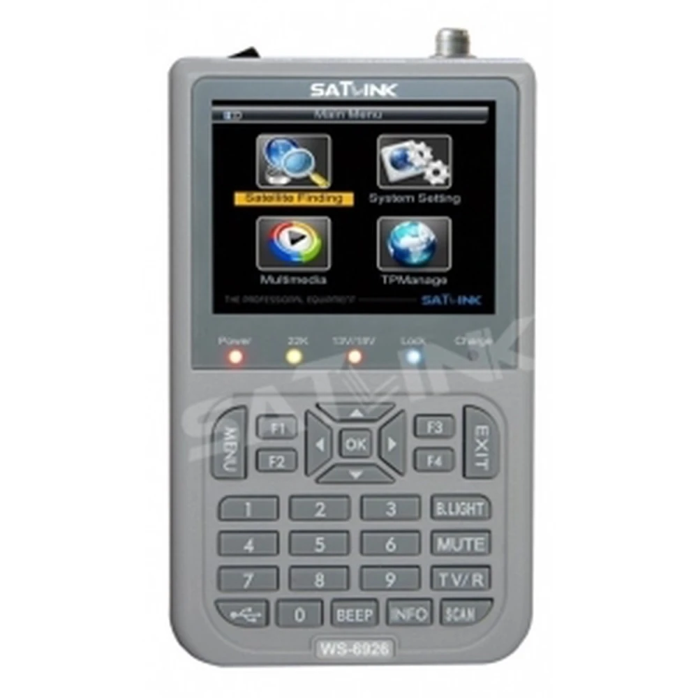 Profesionální satelitní měřič Satlink WS-6926 HD DVB-S a DVB-S2 pro satelitní TV