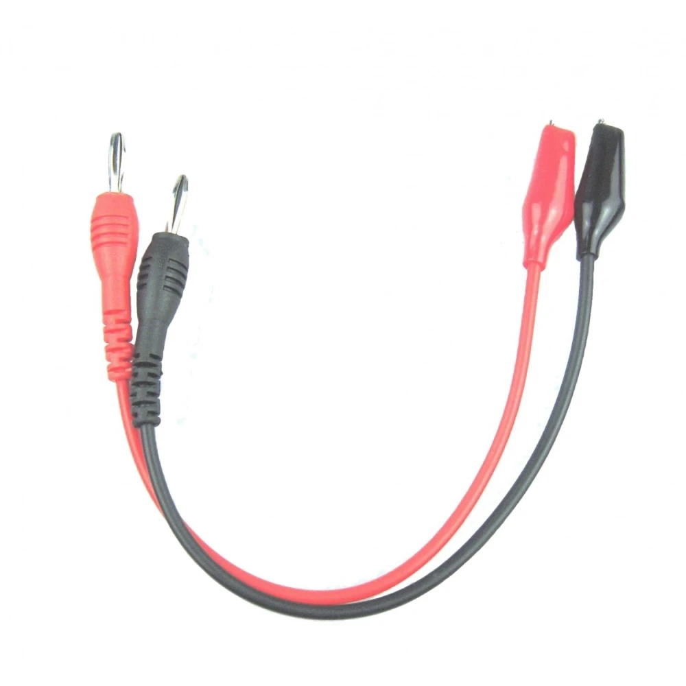Kabel banánky na krokosvorky Amass - 1 m testovací kabel