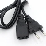Napájecí kabel 1,2 m s plochou zástrčkou 2 piny a konektorem C13 pro PC