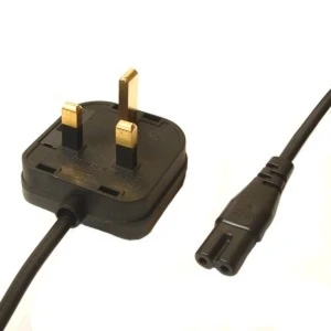 Napájecí kabel C5 Cloverleaf To UK s pojistkou a zemněním