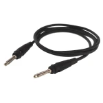Banánkový měřicí kabel samec-samec 4mm 1m černý 14AWG