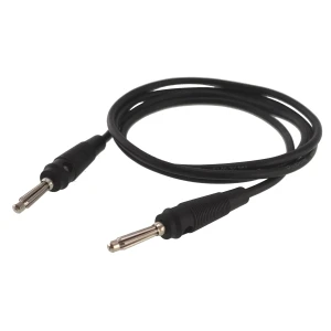 Banánkový měřicí kabel samec-samec 4mm 1m černý 14AWG