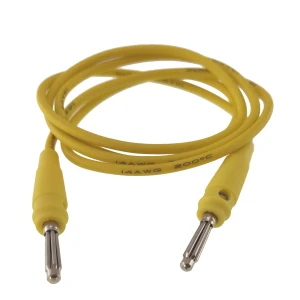 Amass Zkušební kabel banánek samec-samec 4mm žlutý 14AWG silikonový