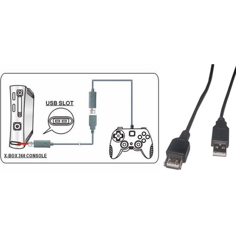 Prodlužovací kabel k ovladači Xbox 360 pro delší dosah