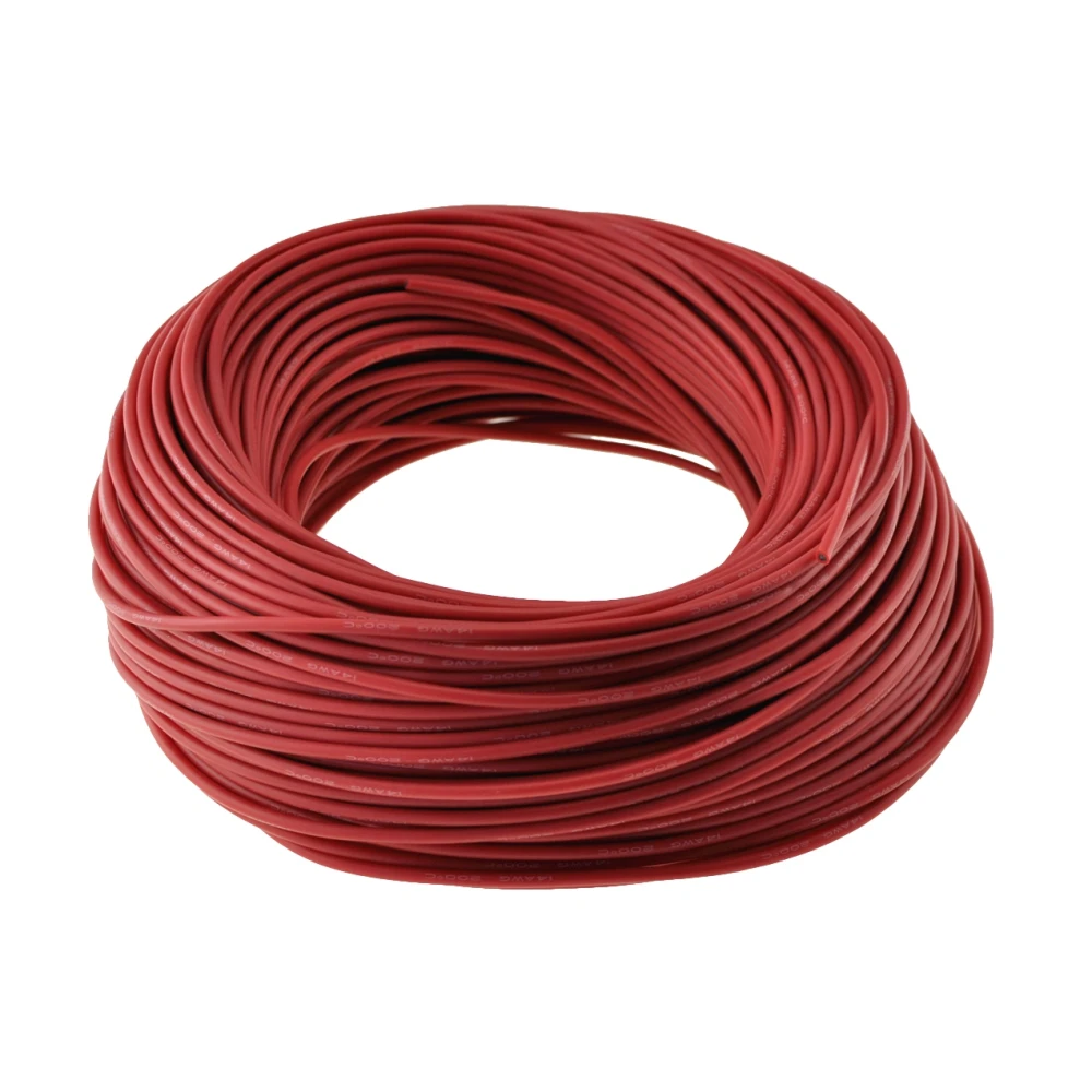 Silikonový kabel 14awg 200 stupňů červený až 600v