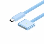 Kabel USB-C na MagSafe 3 140W pro MacBook Pro a Air – 2 m opletený, Nebesky modrá