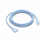 Kabel USB-C na MagSafe 3 140W pro MacBook Pro a Air – 2 m opletený, Nebesky modrá