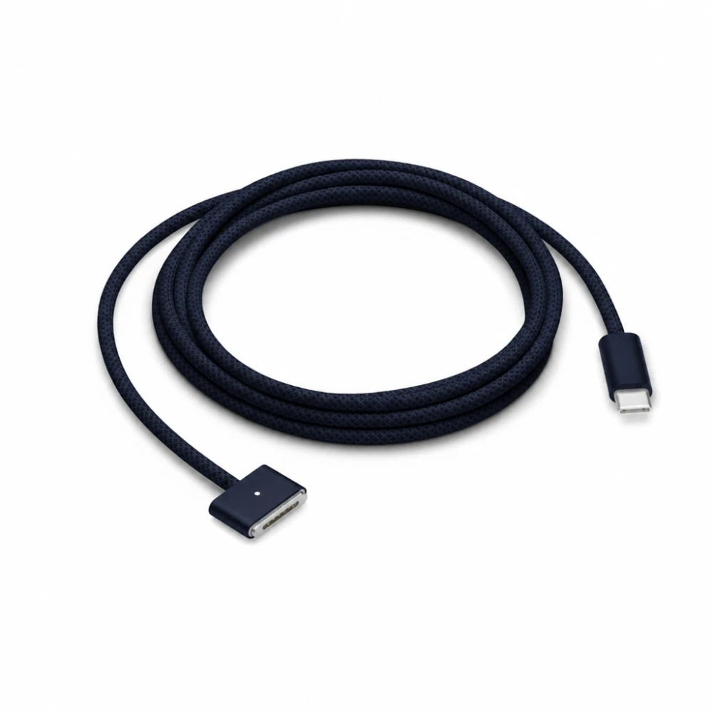 Kabel USB-C na MagSafe 3 140W pro MacBook Pro a Air – 2 m opletený, Půlnoční