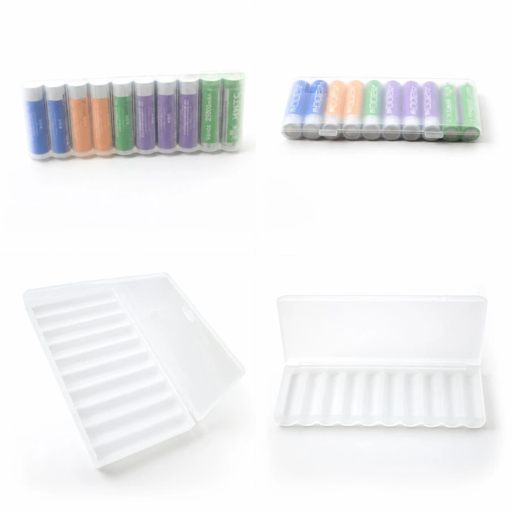 Krabička Držák Bateriového Pouzdra 10× 18650 Průhledný Plast Velká Kapacita