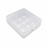 Krabička Držák Baterií 4× 18650 Průhledný Plast Skladování Ochrana