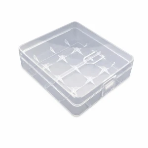 Krabička Držák Baterií 4× 18650 Průhledný Plast Skladování Ochrana