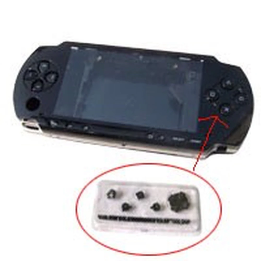 Kompletní kryt PSP 2000 Slim černý s tlačítky pro opravu