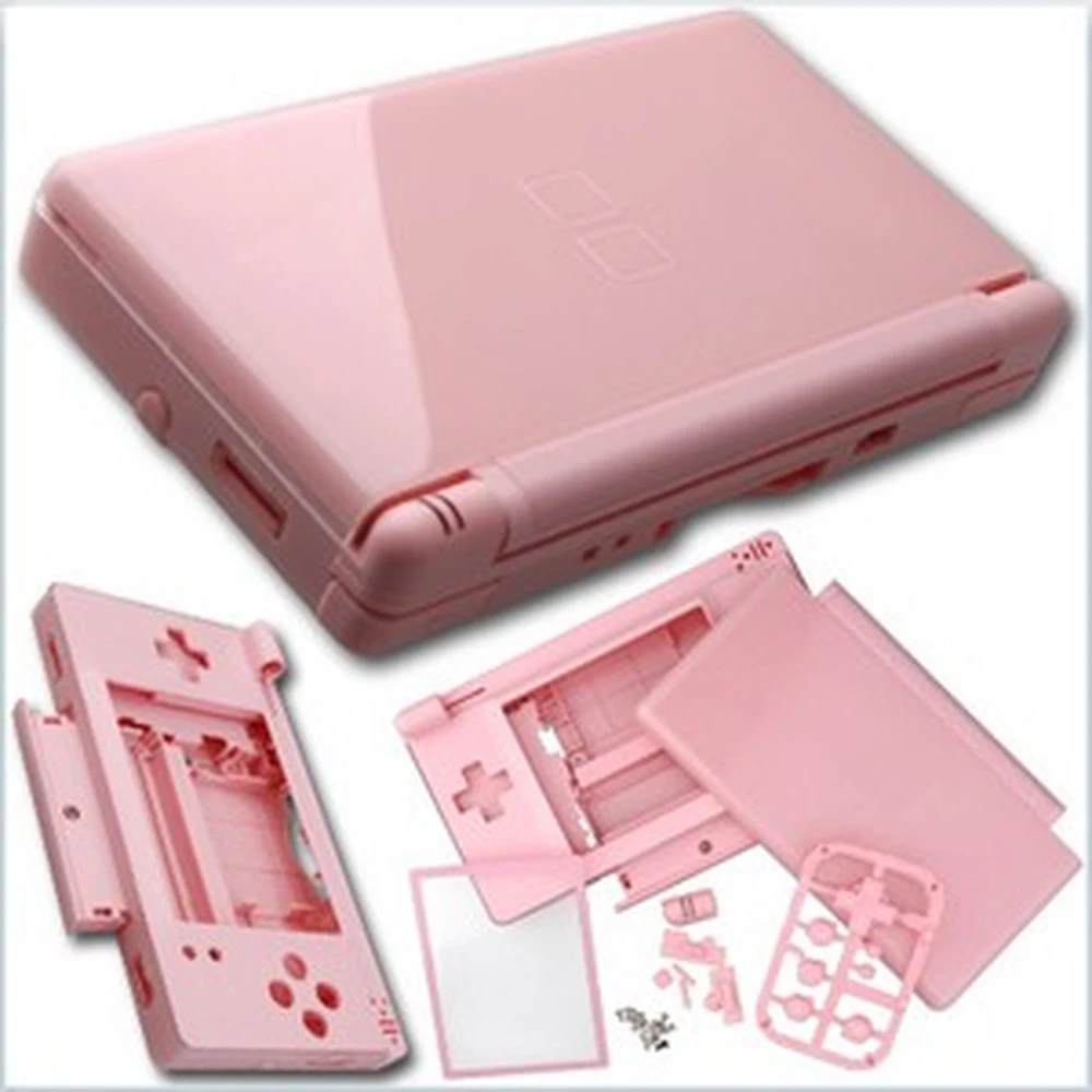 Růžový náhradní kryt Nintendo DS Lite pro kompletní výměnu a personalizaci