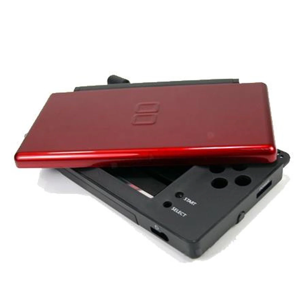 Náhradní kryt pro Nintendo DS Lite v černé a červené se šroubky