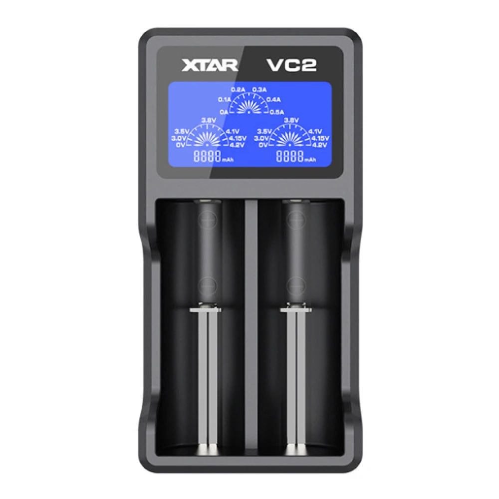 XTAR VC2 univerzální nabíječka Li-Ion baterií s LCD