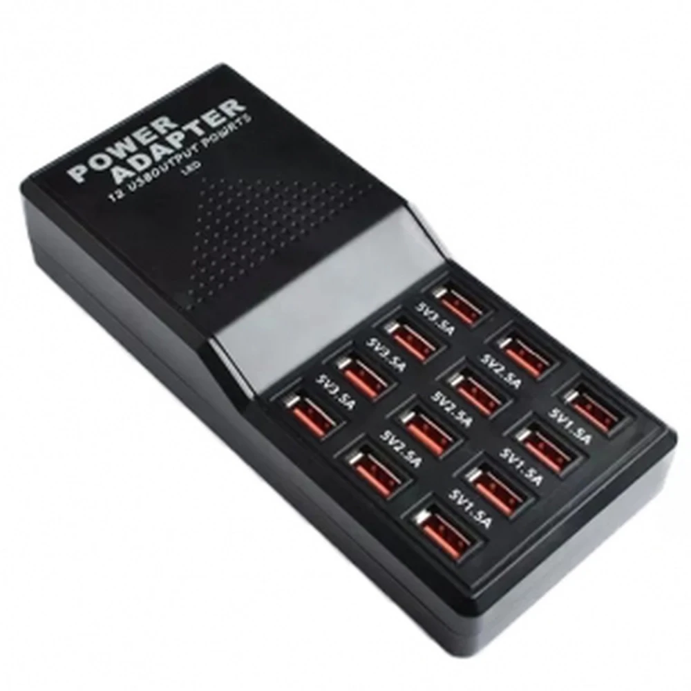 USB nabíječka 12 portů 5V 30A – rychlonabíjecí stanice pro smartphony a tablety