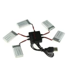 USB nabíječka pro 5 současně nabíjených baterií pro kvadrokoptéru Syma X5C a kompatibilní modely