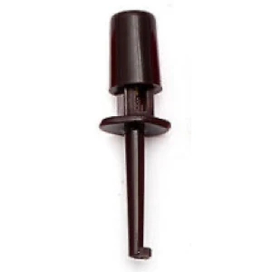 Připojovací klip pro zkušební sondu 4cm černý s jednoduchým háčkem satkit