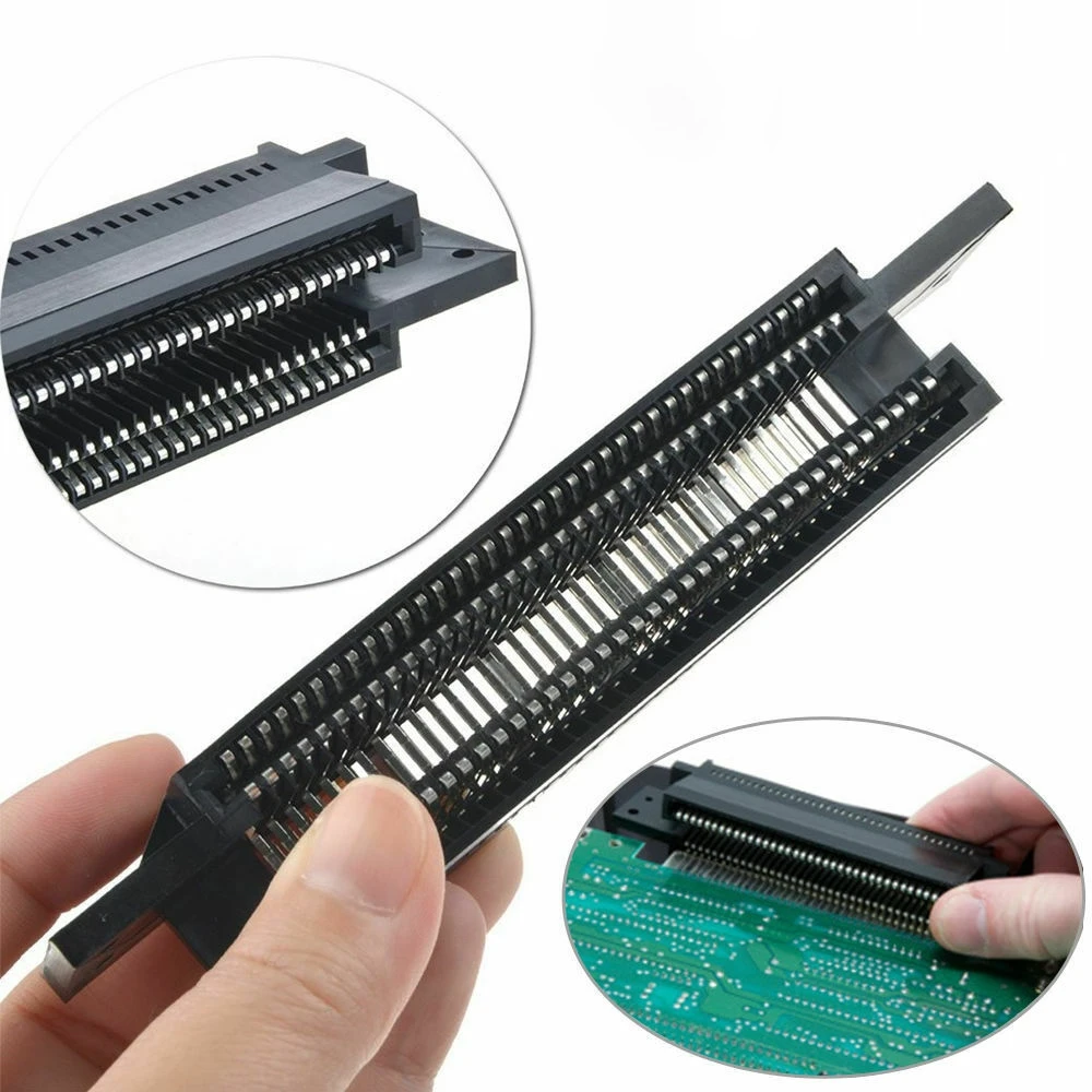 Vista lateral del conector 72 pin para cartuchos Nintendo NES compatible