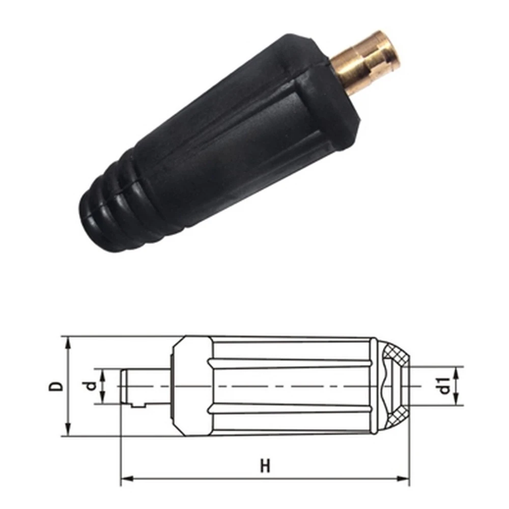Mužský vzduchový konektor 35-50 pro svařovací kabel 300A
