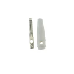 Bílý banánkový konektor 4mm BP4526 pro vlastní kabely Satkit