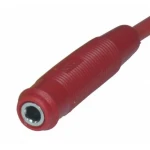Červený 4mm banánkový zásuvný konektor BS4506 Satkit