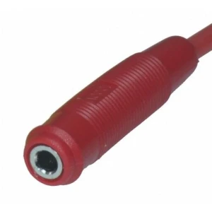 Červený 4mm banánkový zásuvný konektor BS4506 Satkit