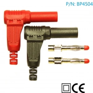 4mm banánkový konektor samec 90° BP4504 (1 červený a 1 černý) Amass